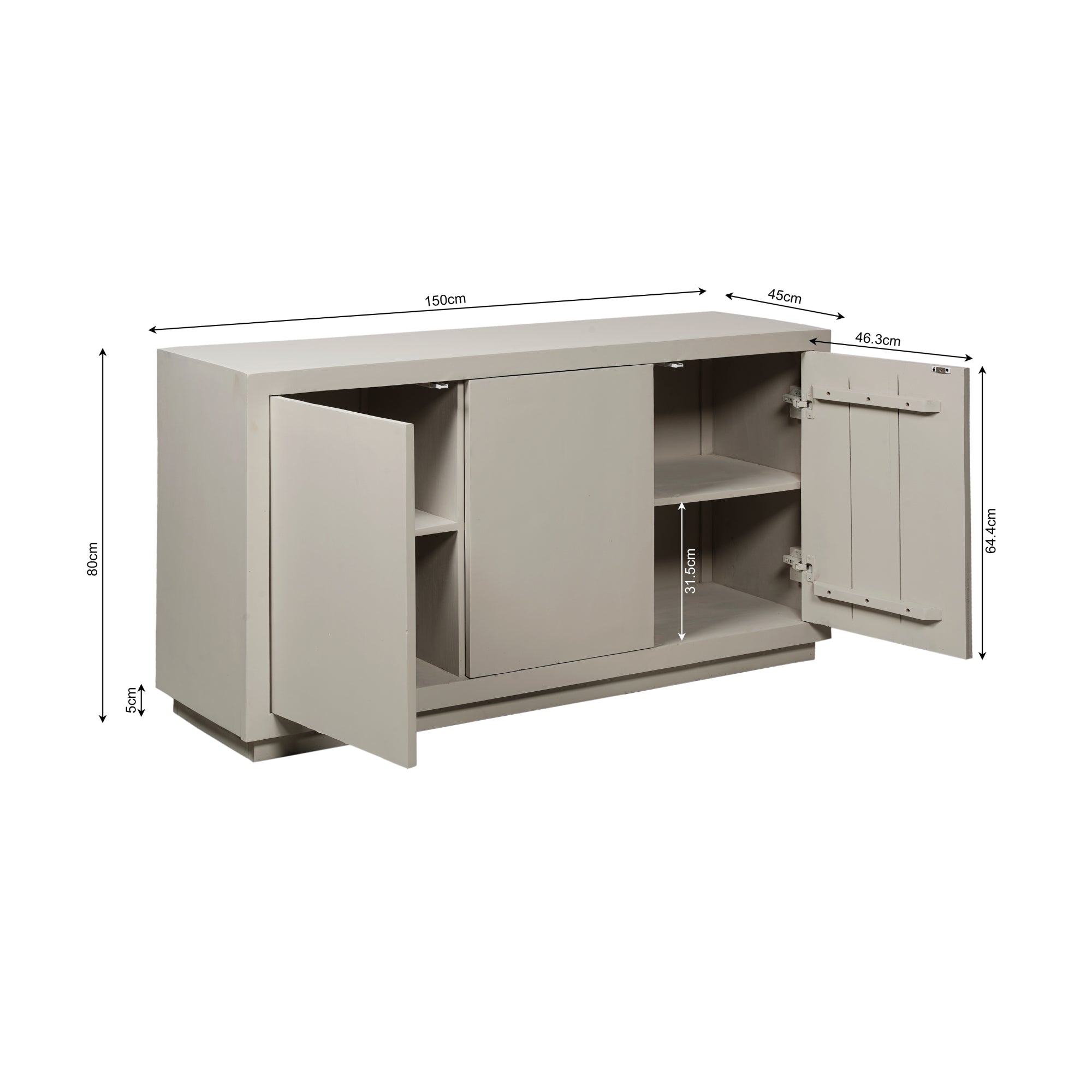 Dressoir Brussel 3 deurs | 150 cm - STF