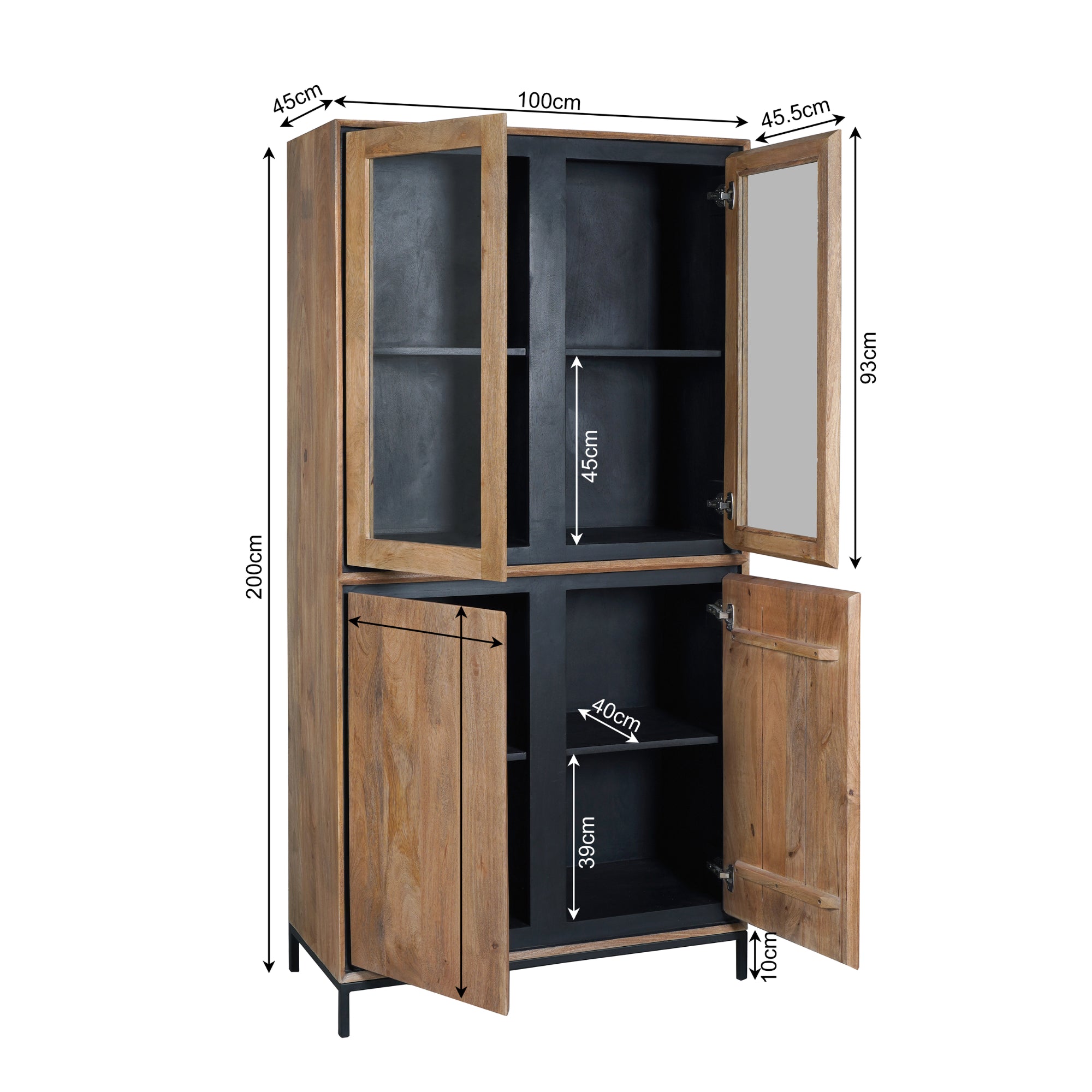 Vitrinekast RichWood | 100 cm - SF