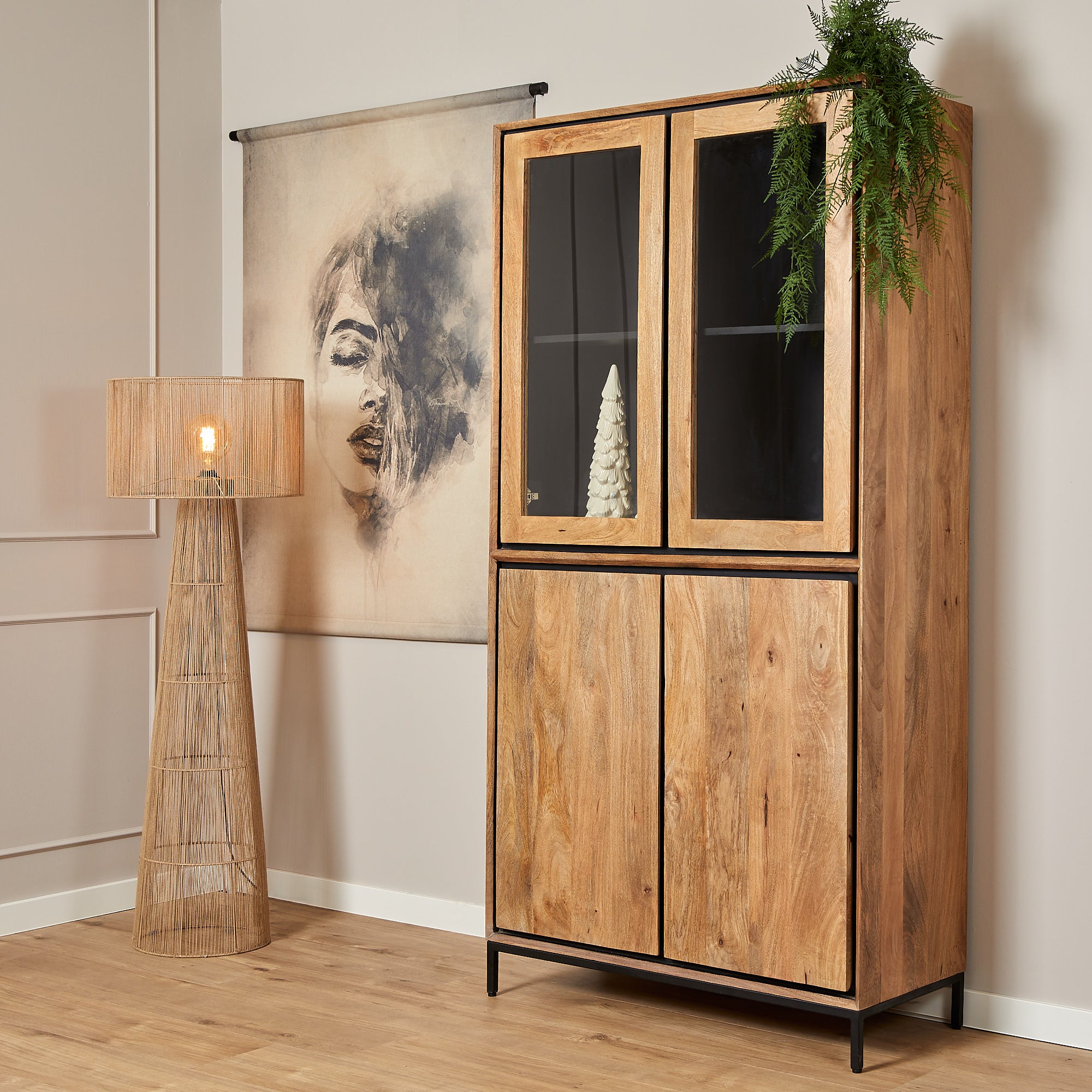 Vitrinekast RichWood | 100 cm - SF