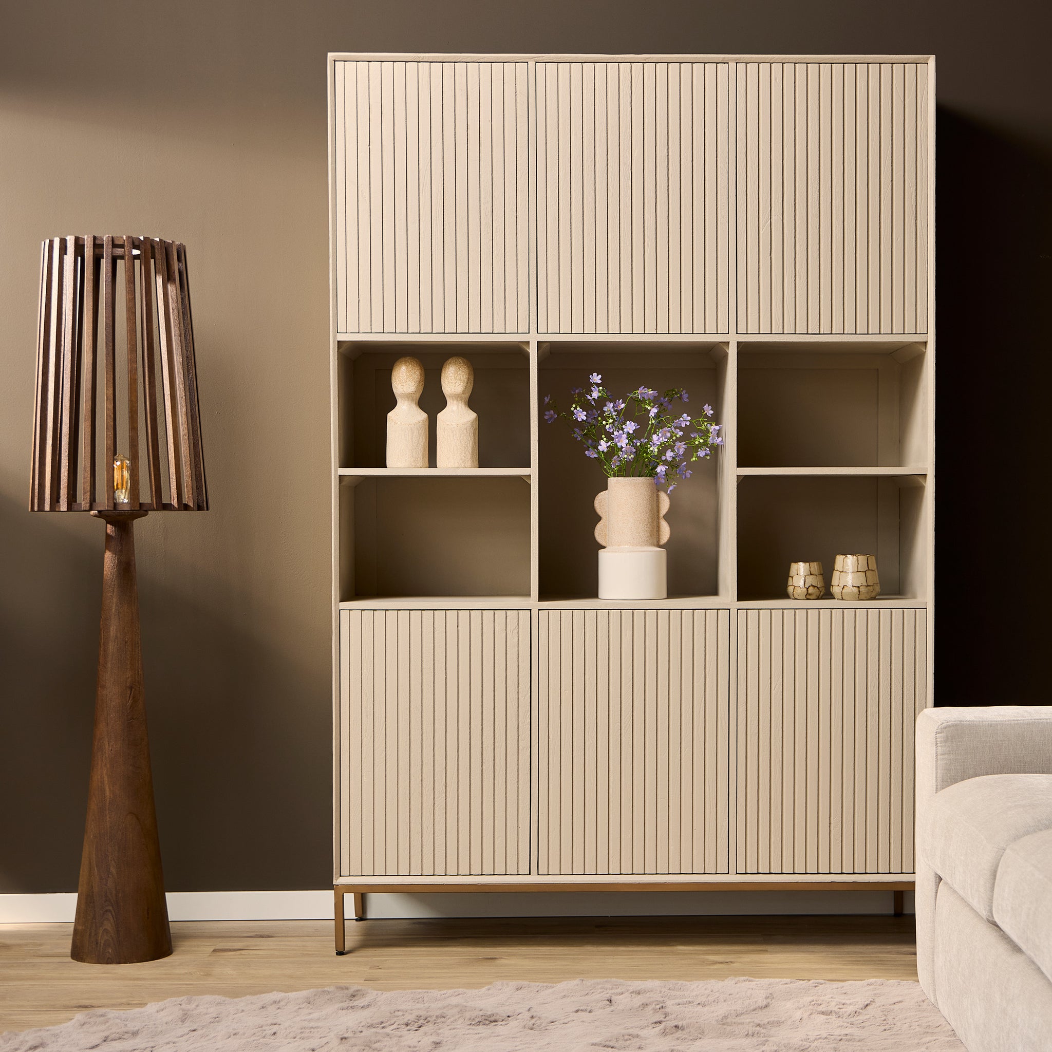 Vakkenkast Madison XL Zand | 135 cm - STF