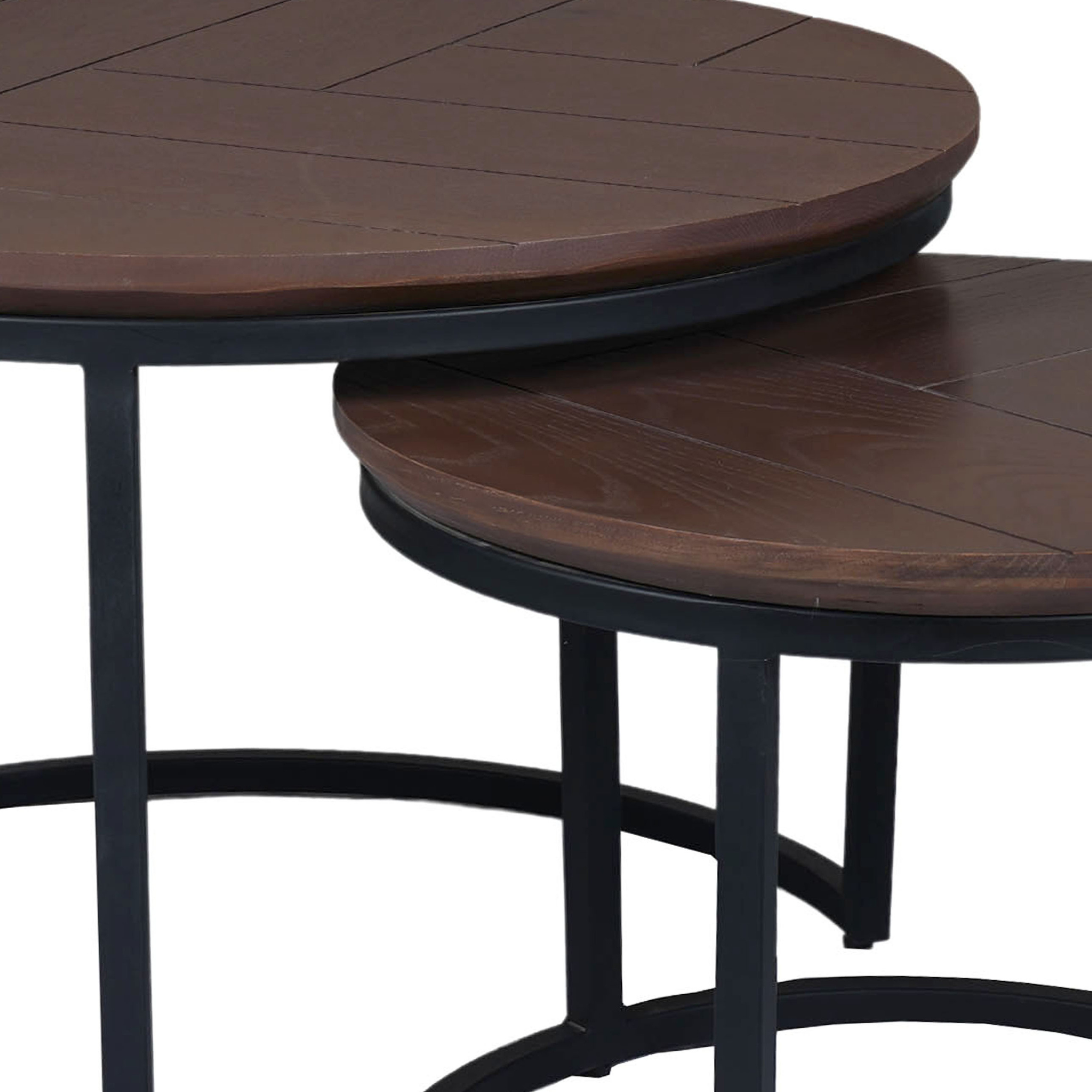 Salontafel Otik Zwart Eiken | 70 cm | set van 2 - STF