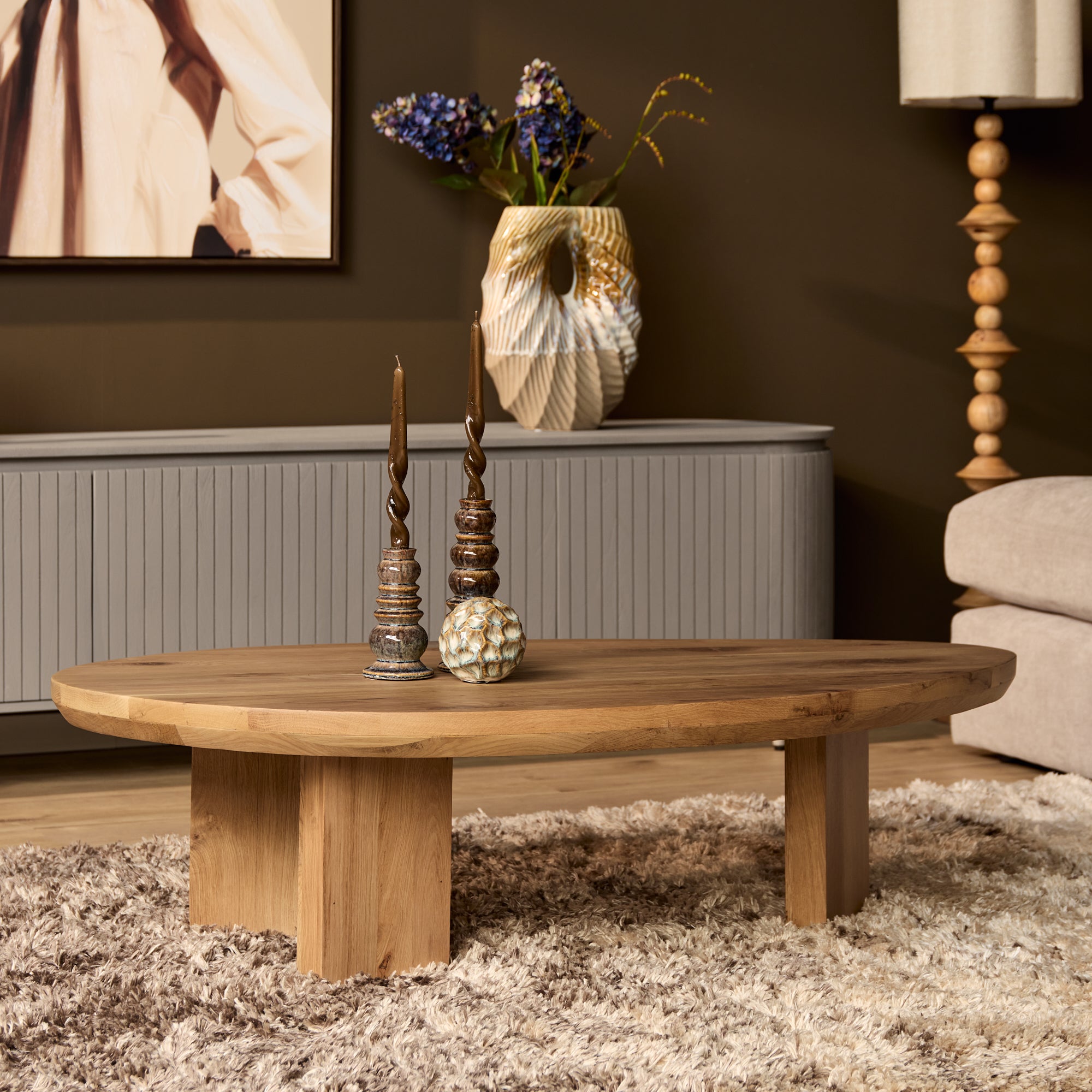 Salontafel Zillah | 130 cm | Naturel Eiken - STF