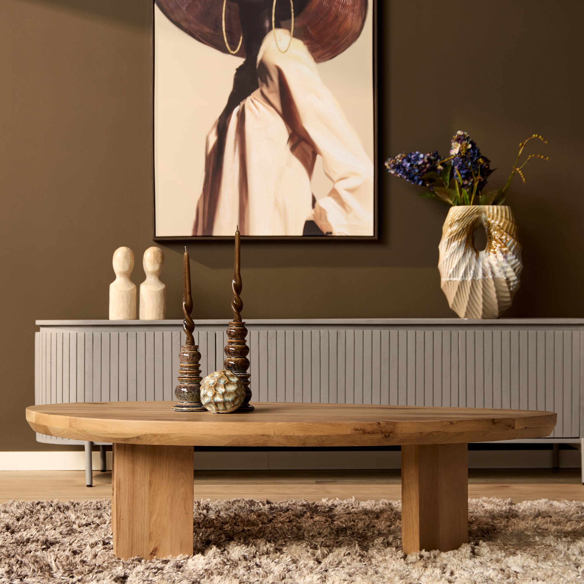 Salontafel Zillah | 130 cm | Naturel Eiken - STF