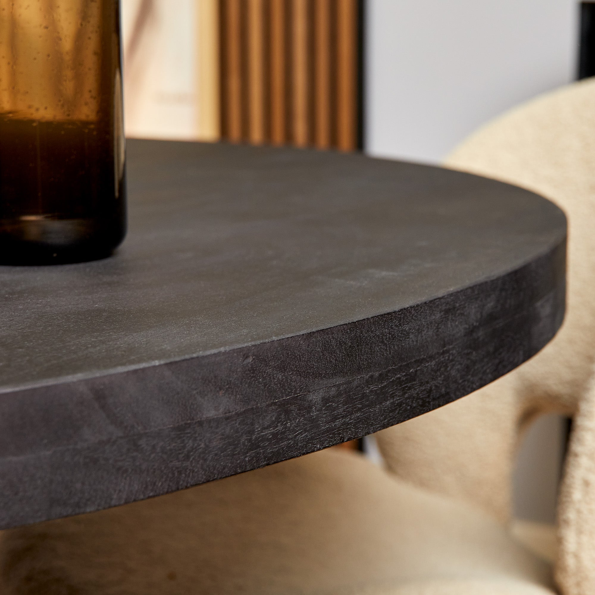 Eettafel Denver Zwart | Rond | 120 cm - STF