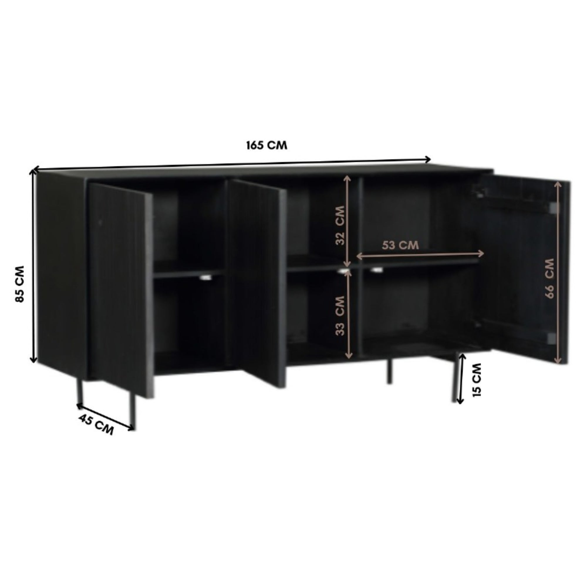 Dressoir Madison | 165 cm - STF