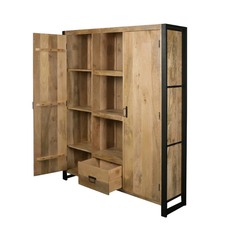 Boekenkast Boaz, 2 deuren 1 lade - STF