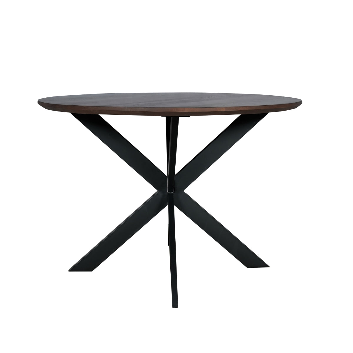 Eettafel Madison Walnoot | 130 cm | Poot Zwart - STF
