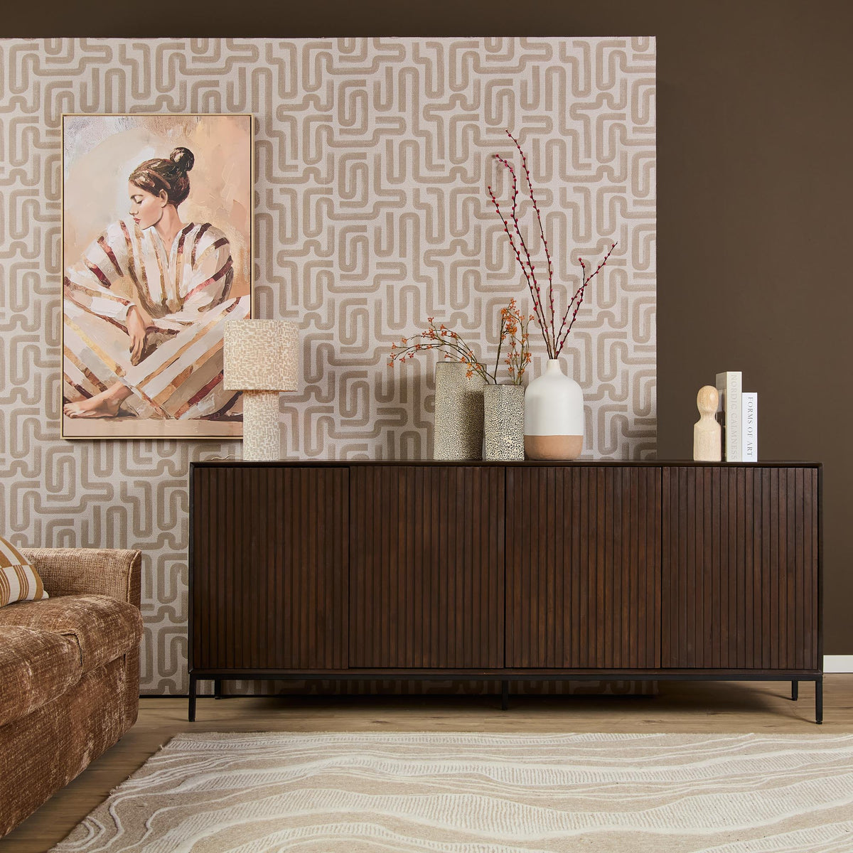 Buffet Madison marron | 210 cm - STF