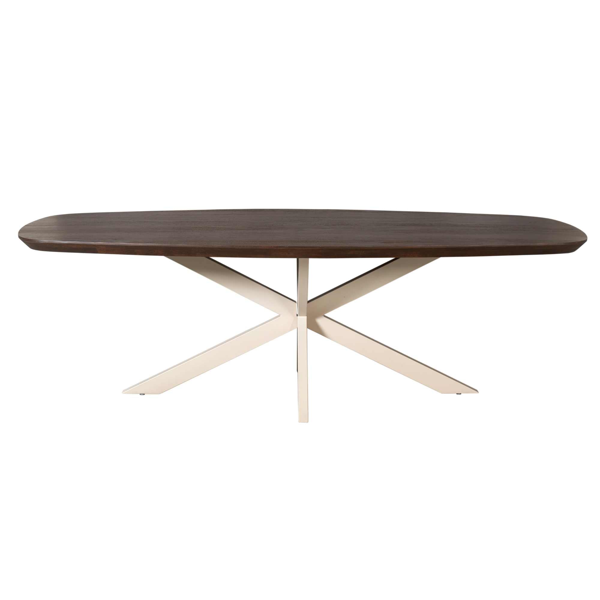 Eettafel Madison Bruin | 200 cm | Deens Ovaal | Poot Zand - STF