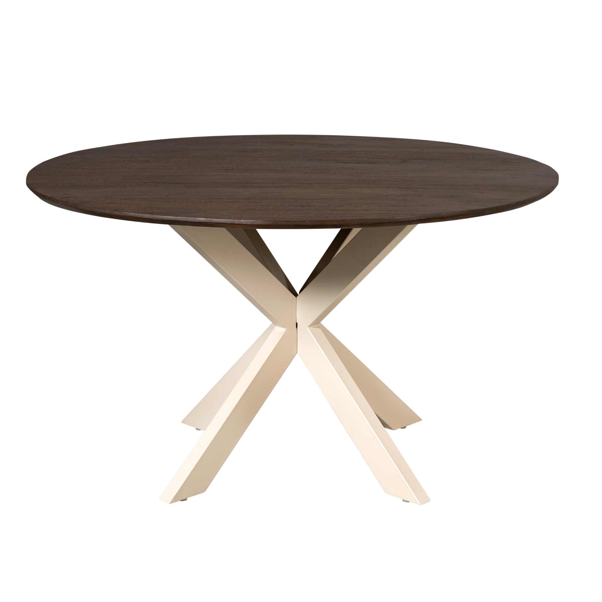 Eettafel Madison Bruin | 130 cm | Poot Zandkleurig - STF