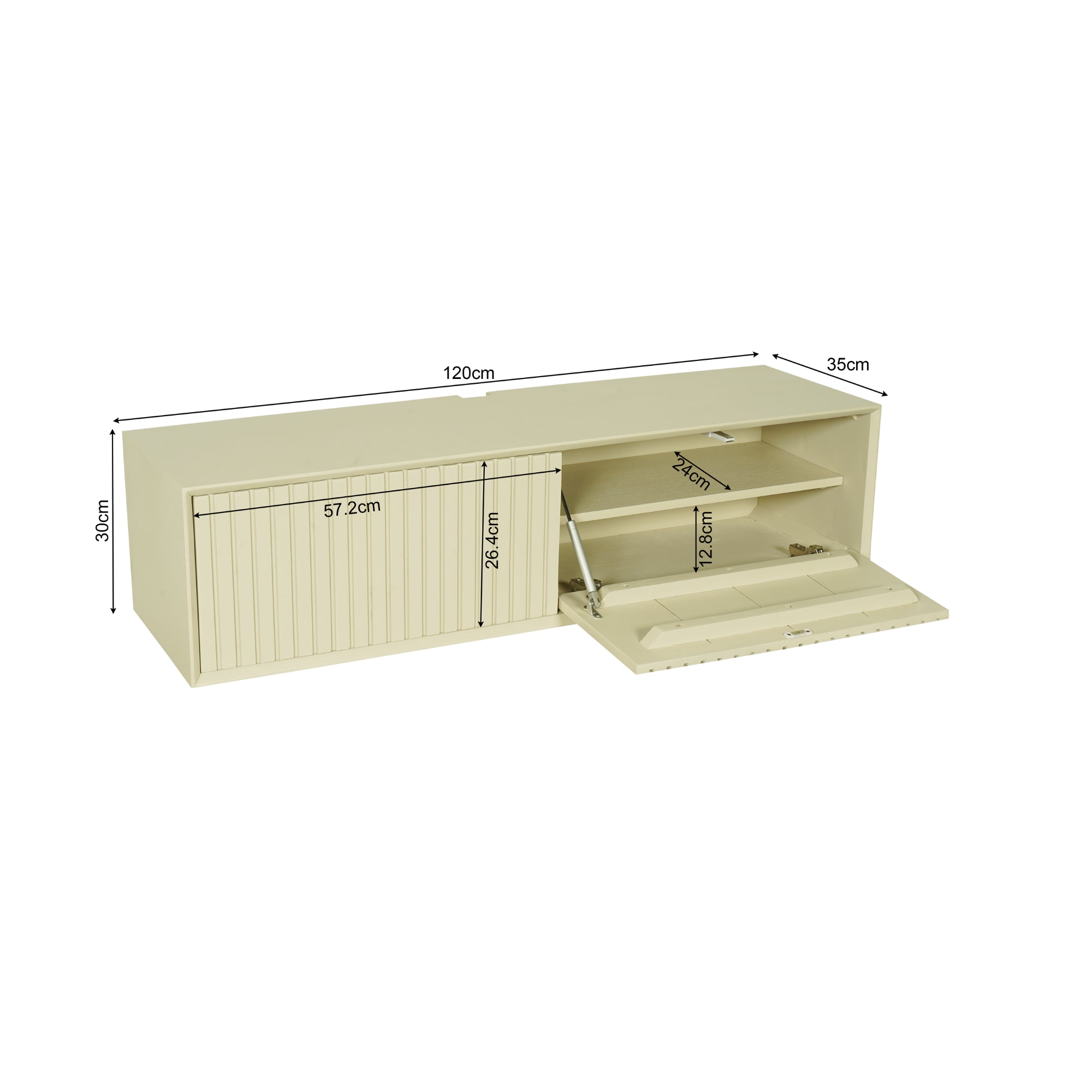 Zwevend tv-meubel Madison Sand | 120 cm - STF