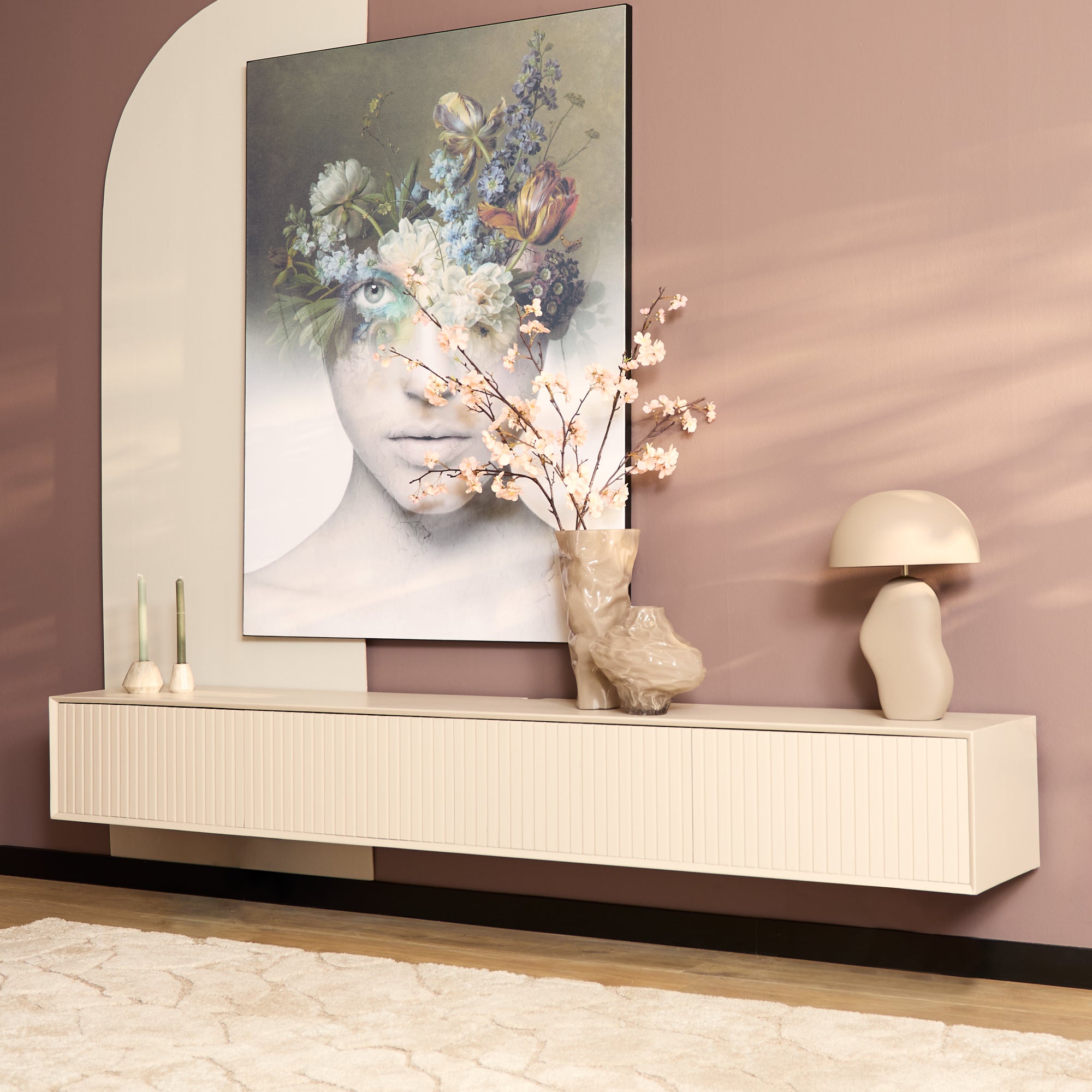 Zwevend tv-meubel Madison Sand | 200 cm - STF