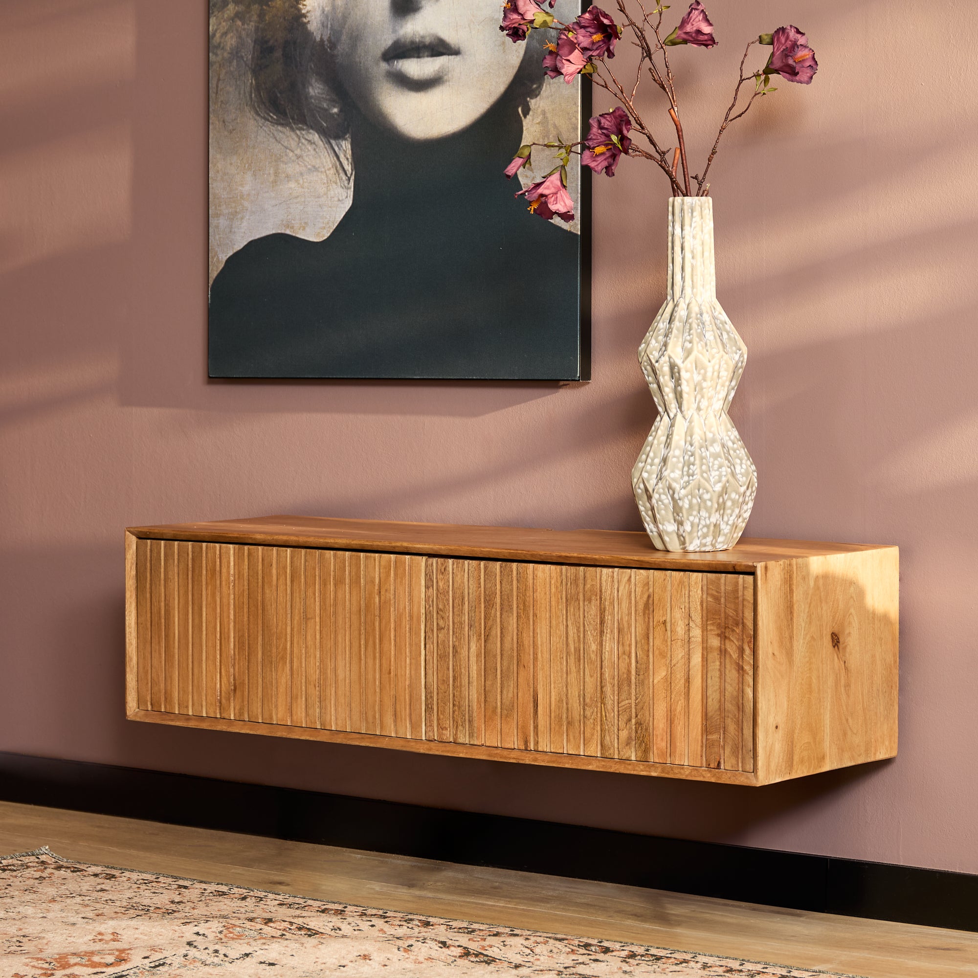 Zwevend tv-meubel Madison Naturel | 120 cm - STF