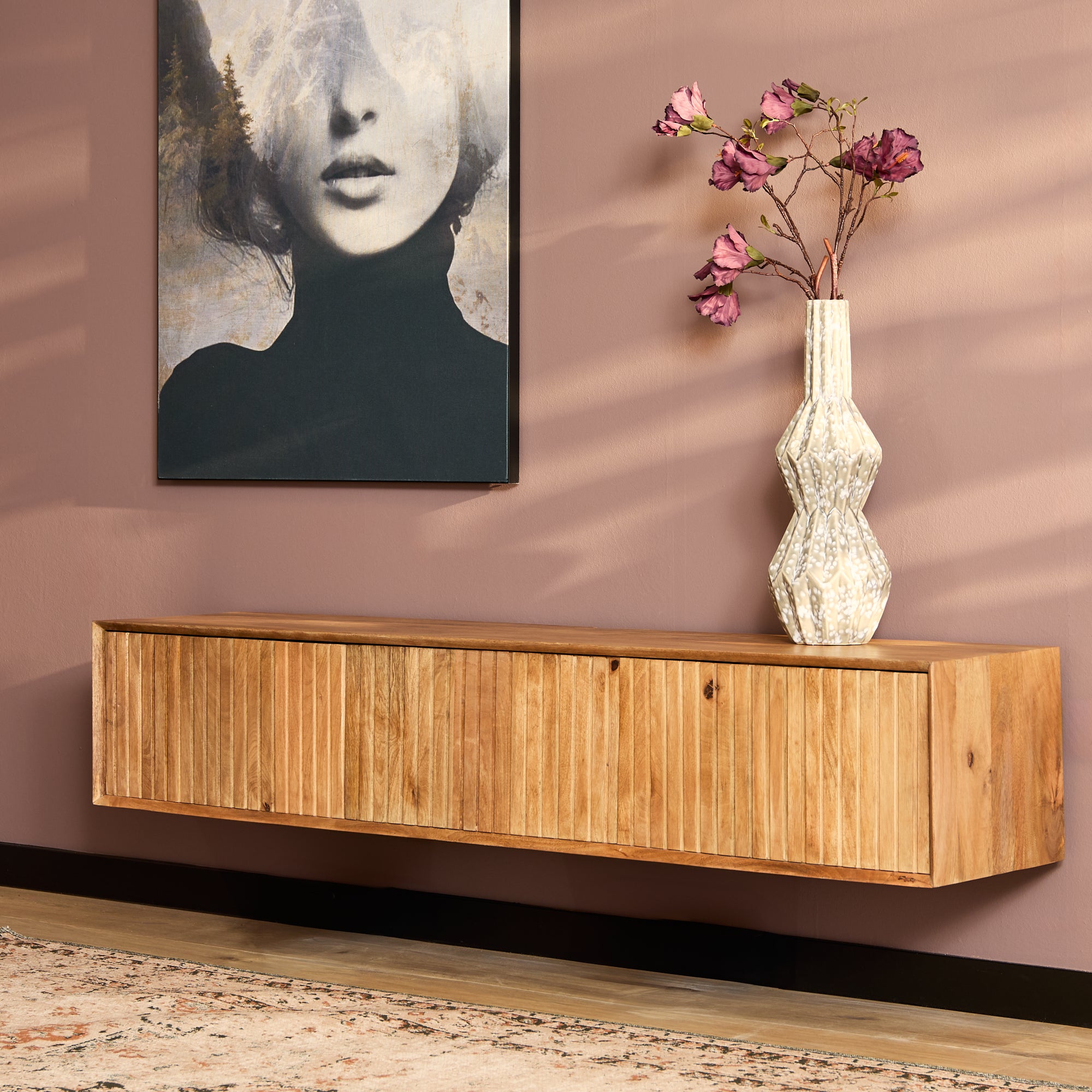 Zwevend tv-meubel Madison Naturel | 160 cm - STF