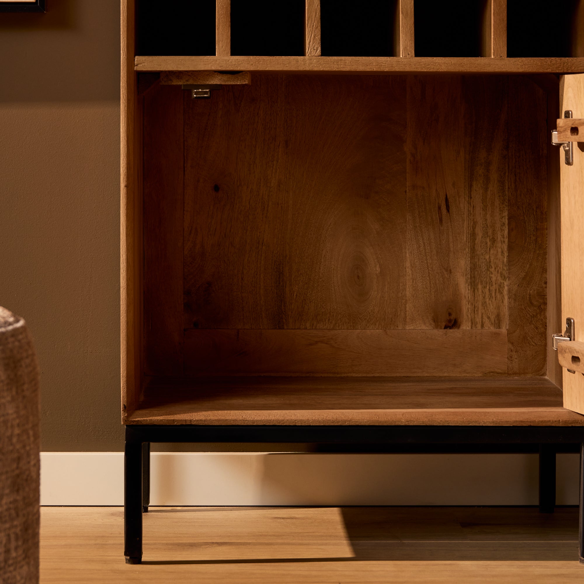 Wijnkast Madison Natuurlijk | 55 cm - STF