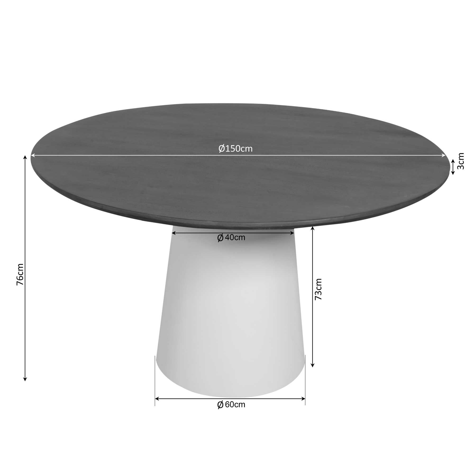 Eettafel Madison Naturel | 150 cm | Kolompoot - STF