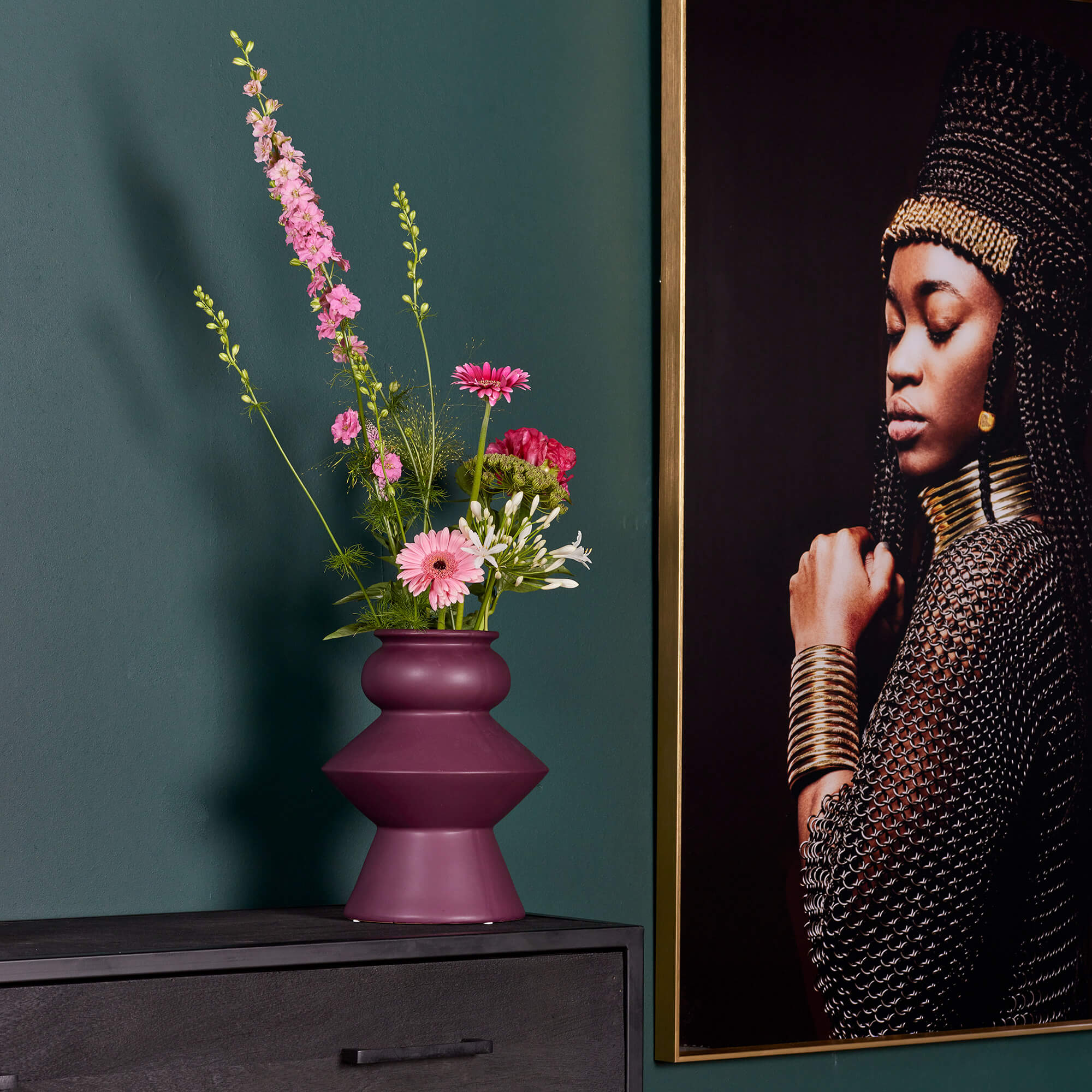 Bergkast New York | Mangohout en staal | 100 cm - STF