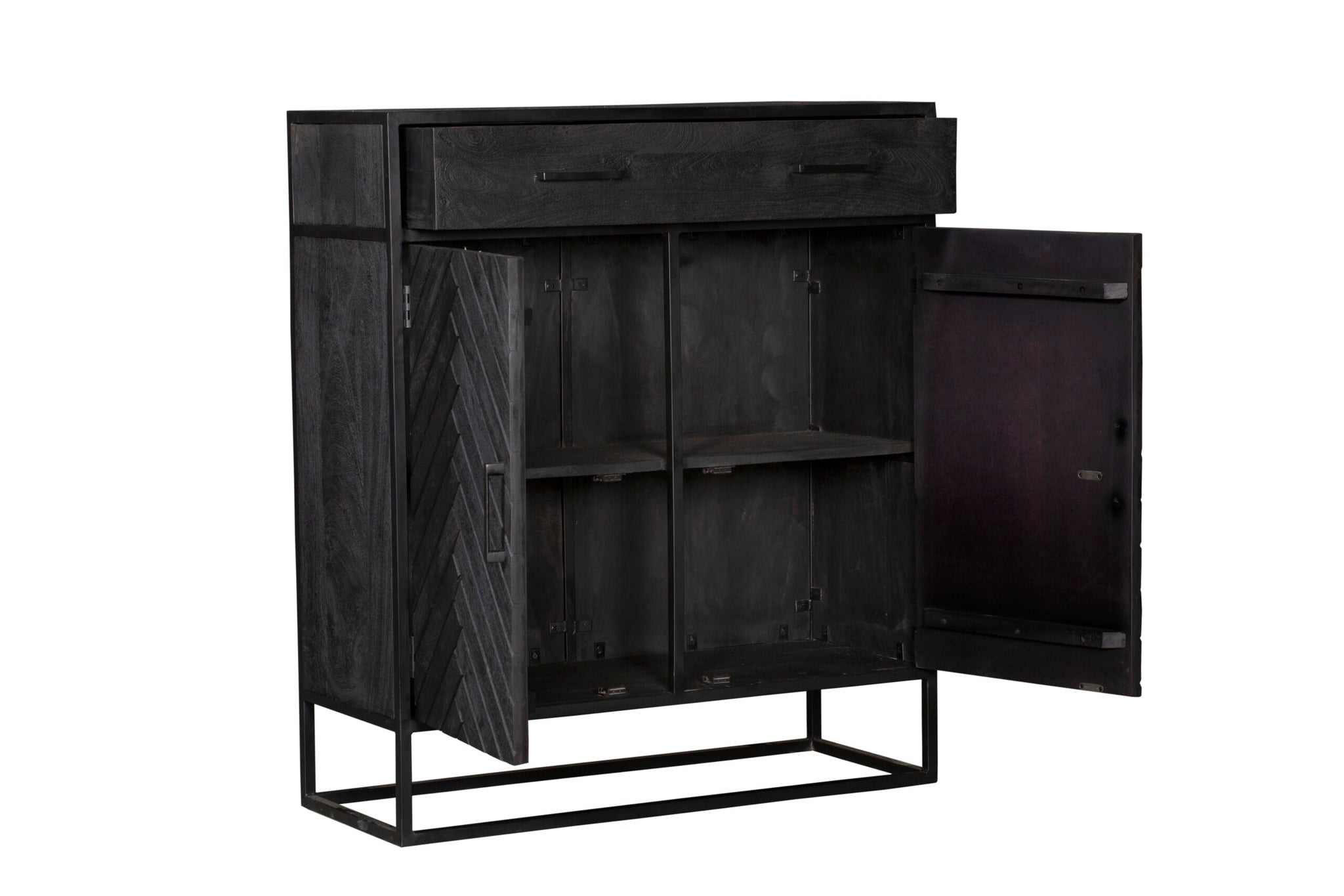 Bergkast New York | Mangohout en staal | 100 cm - STF