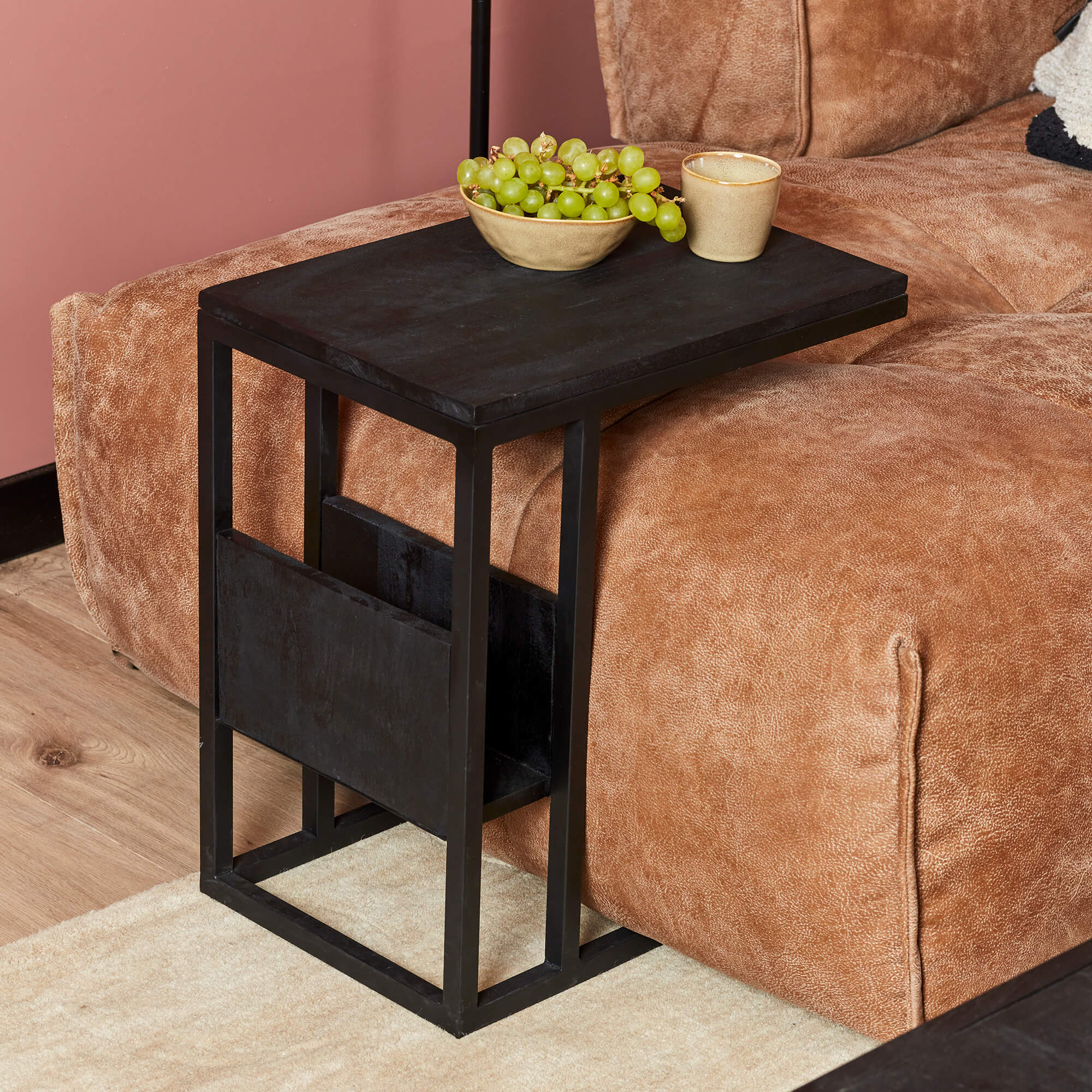Laptoptafel zwart mangohout - STF