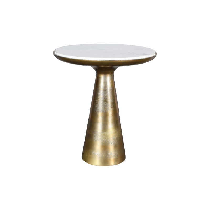 Bijzettafel Essy Groot | Wit marmer 45 cm - STF