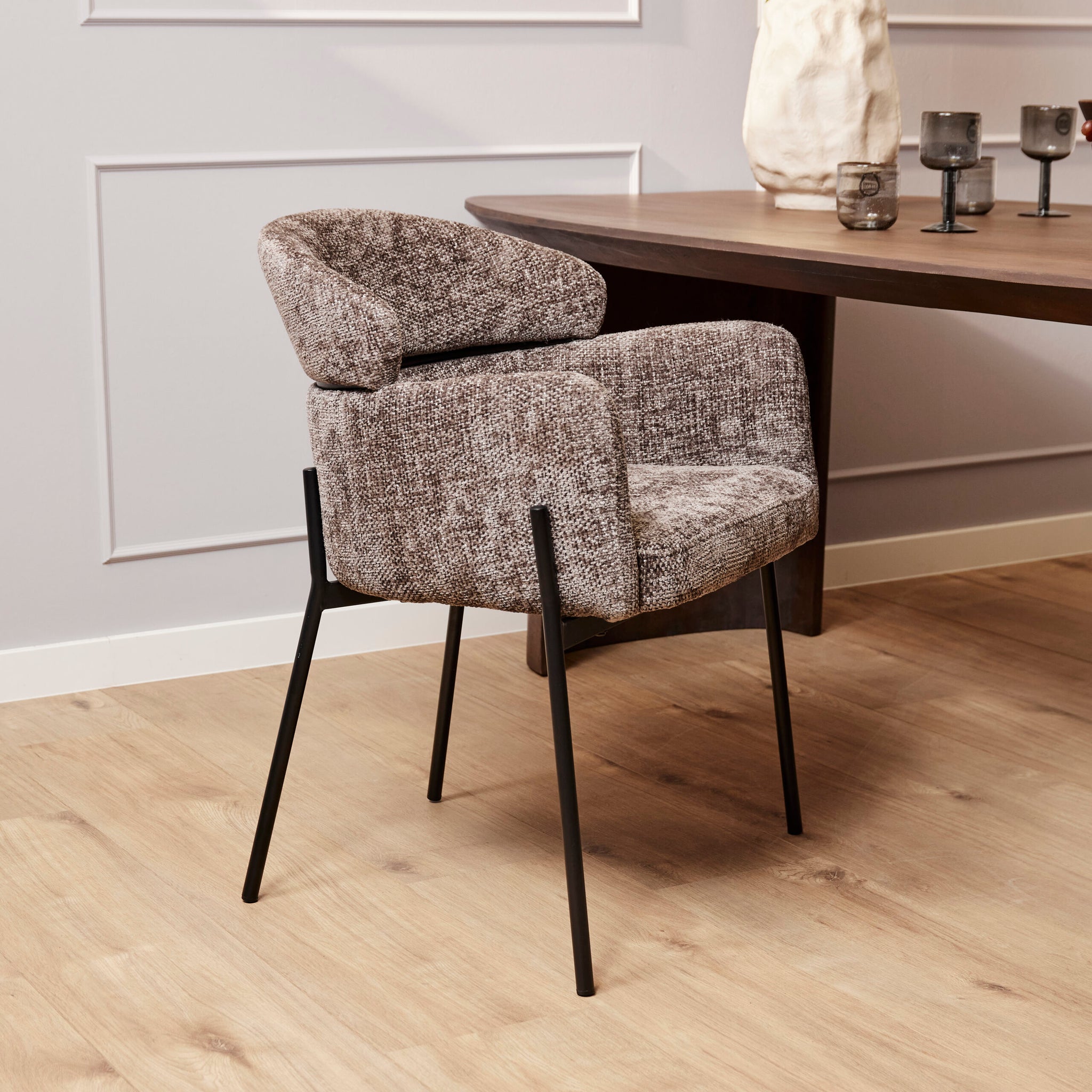 Fauteuil avec accoudoirs Otis | gris (lot de 2)