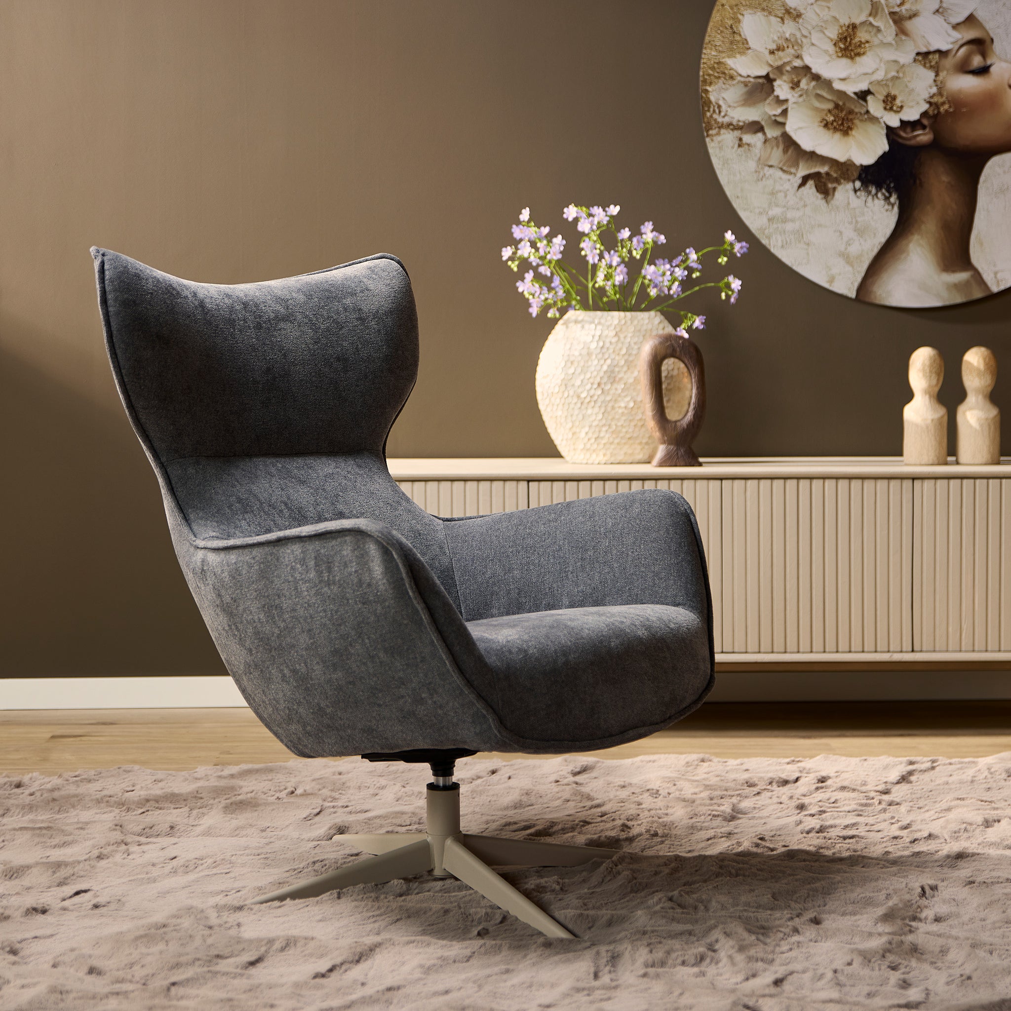 Fauteuil Julia | Antraciet - STF