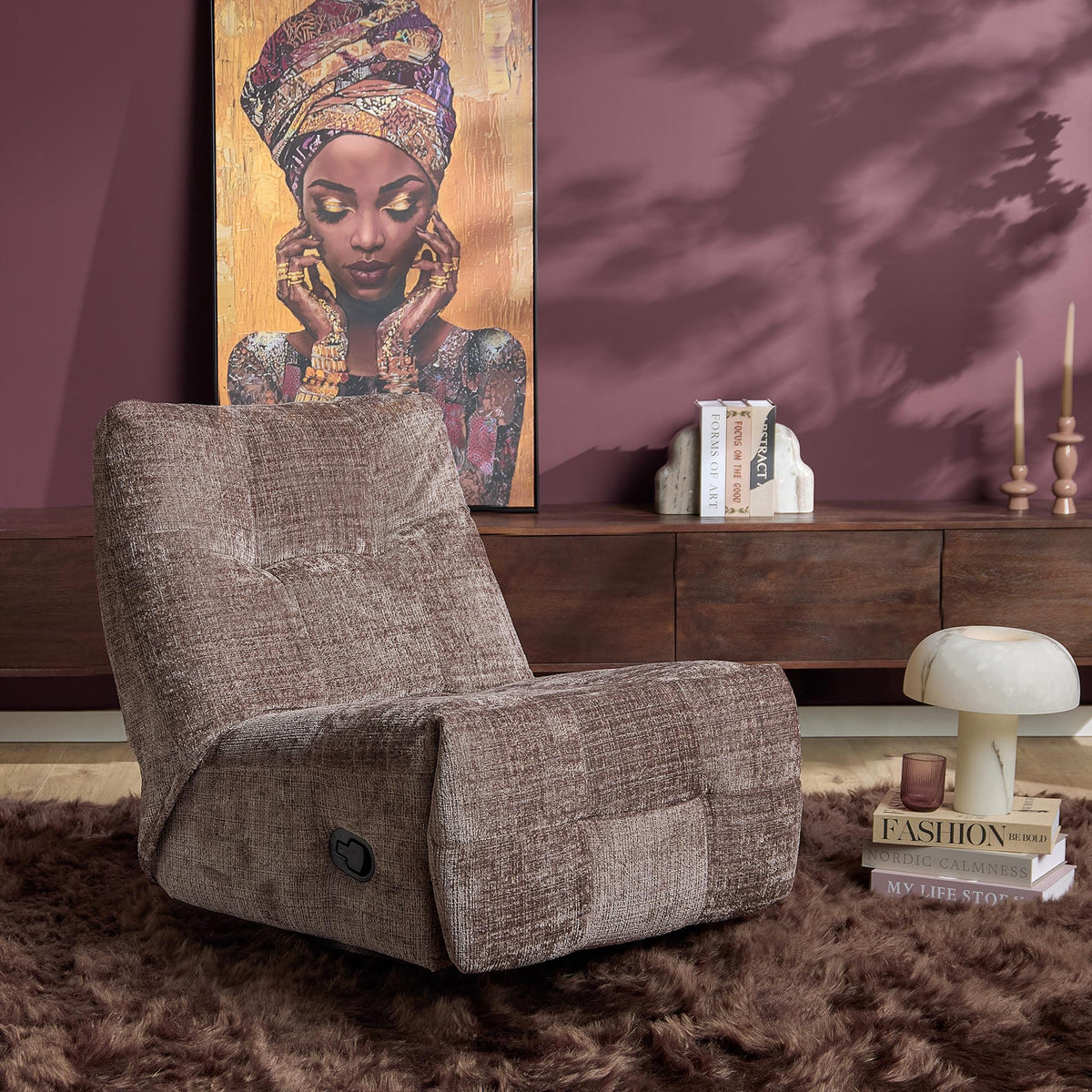 Fauteuil de relaxation Chill | argile - STF