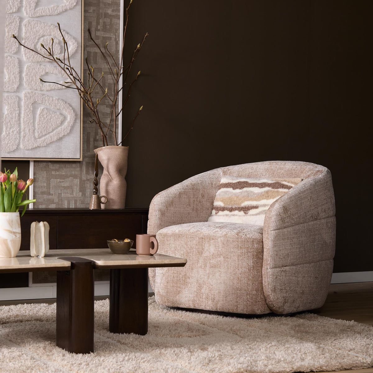 Fauteuil Yara | beige - STF