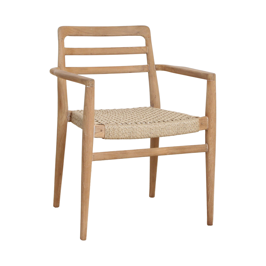 Verano teak tuinstoel met armleuning - Naturel (prijs = set van 2)