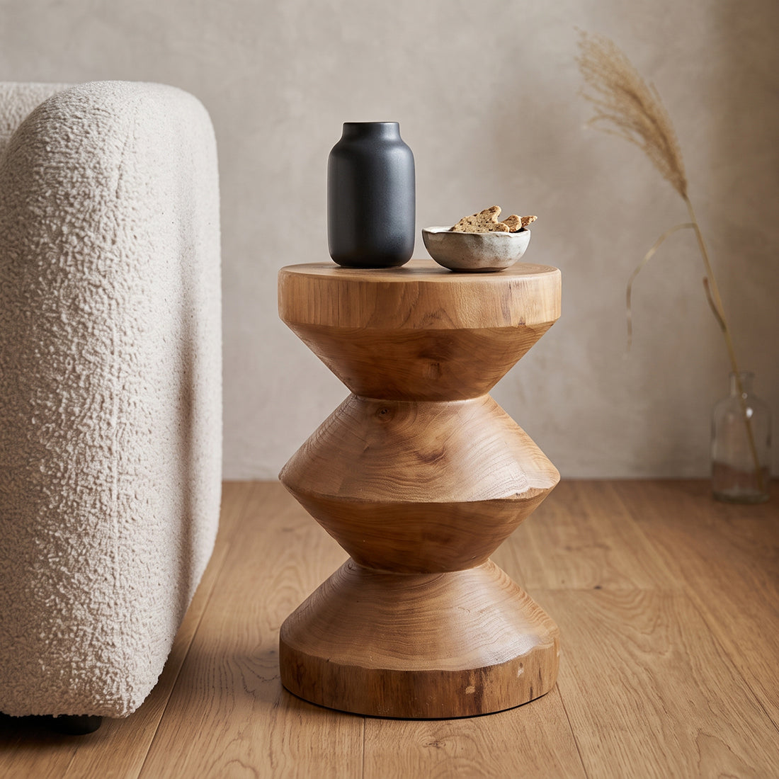 Table d’appoint Rizo teck naturel - RAW