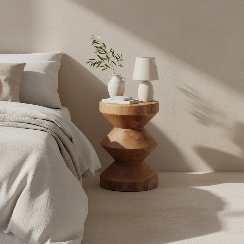 Bijzettafel Rizo teak naturel - RAW