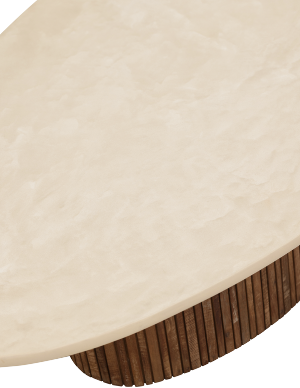 Salontafel Lagoon Pebble teakhout/mortex ovaal - DTP - VANAF JANUARI