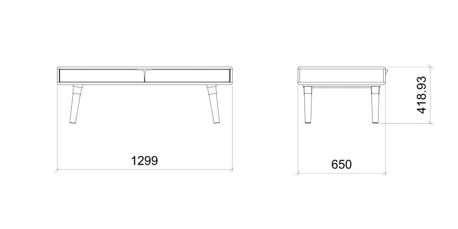 Table basse Sento 130 chêne (4 coloris) - THS