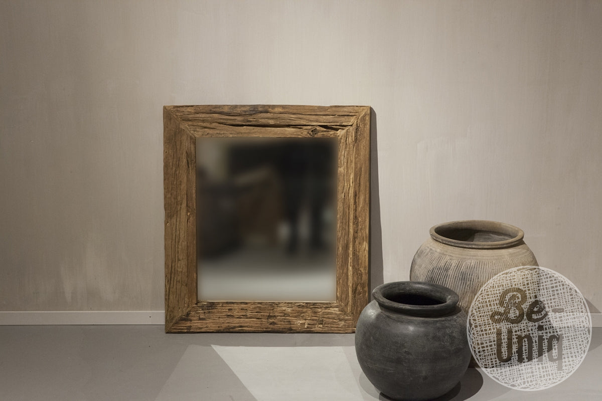 Spiegel Tribal medium of small - oud hout