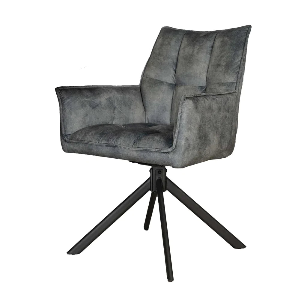 Fauteuil Dani velours bleu clair - STF