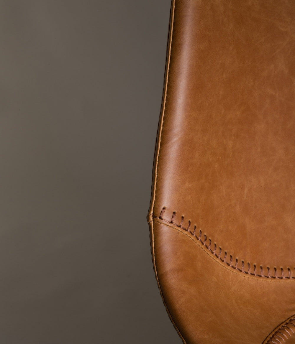Stoel Franky: cognac, zwart, grijs, roze, petrol of oranje - DB