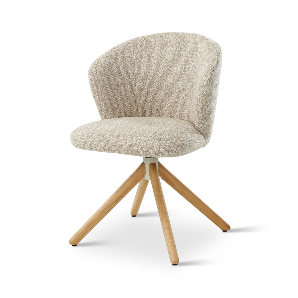 Stoel Torino roterend eik naturel of zand - VDC