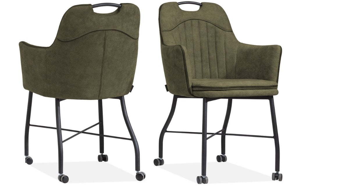 Chaise Splash : vert mousse, foie, anthracite ou cognac - MX