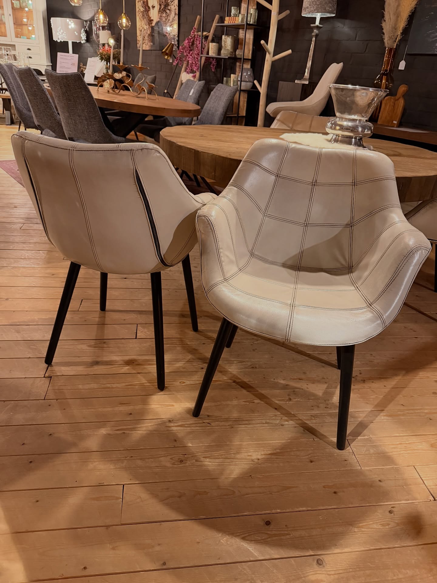 Eetkamerstoel Yankee leder - toonzaalmodel - Laatste 4 stuks!