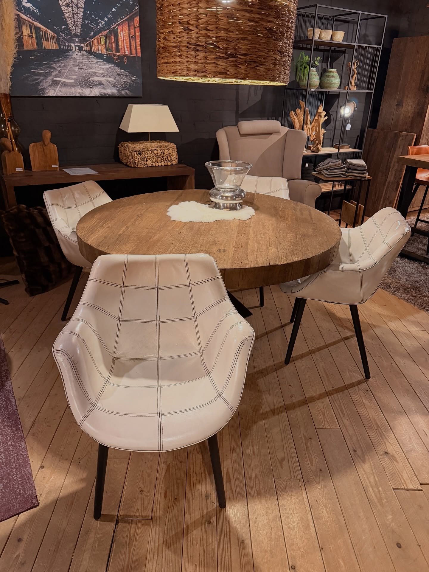 Eetkamerstoel Yankee leder - toonzaalmodel - Laatste 4 stuks!