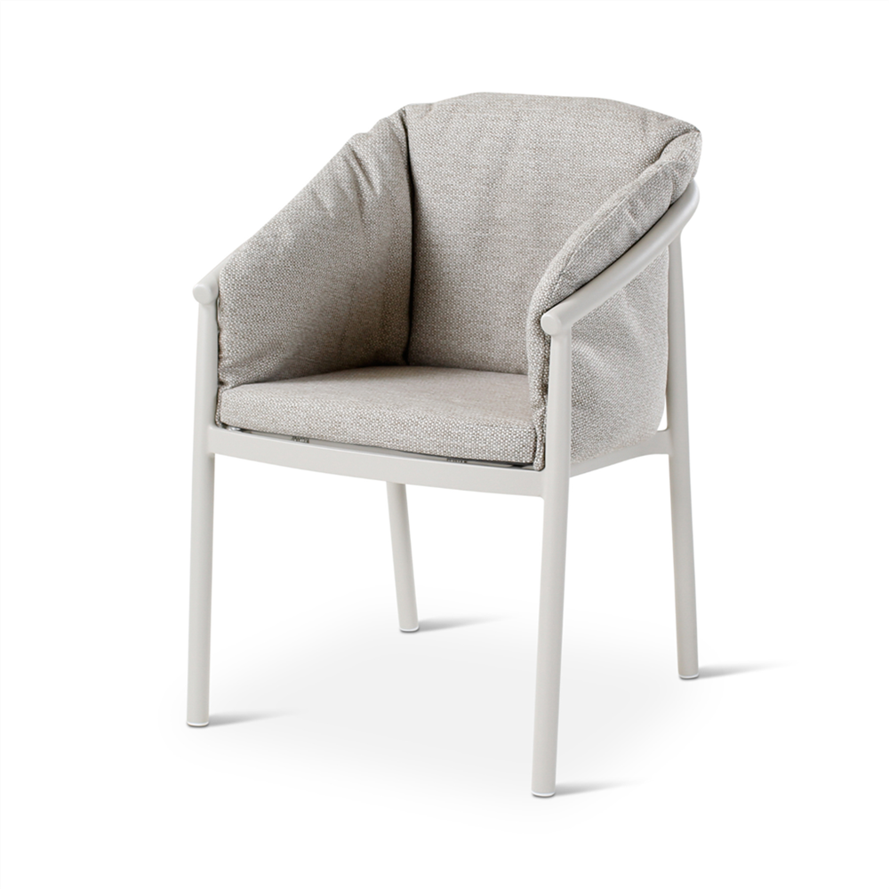 Stoel outdoor Liv - alu sand - inclusief kussens Dune - VDC