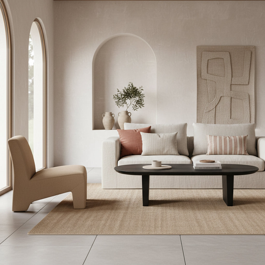 Salontafel Bullnose zwart - RAW