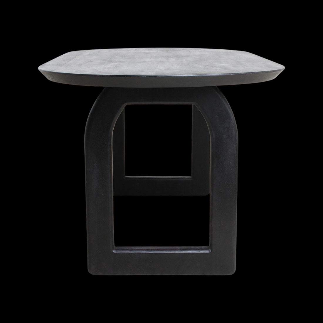 Eettafel Bullnose 180 zwart - RAW