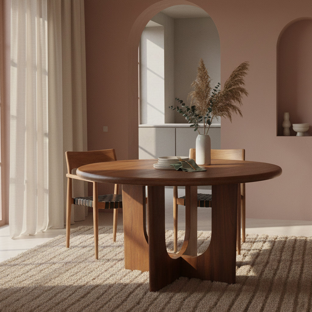 Eettafel Bullnose rond mango - RAW