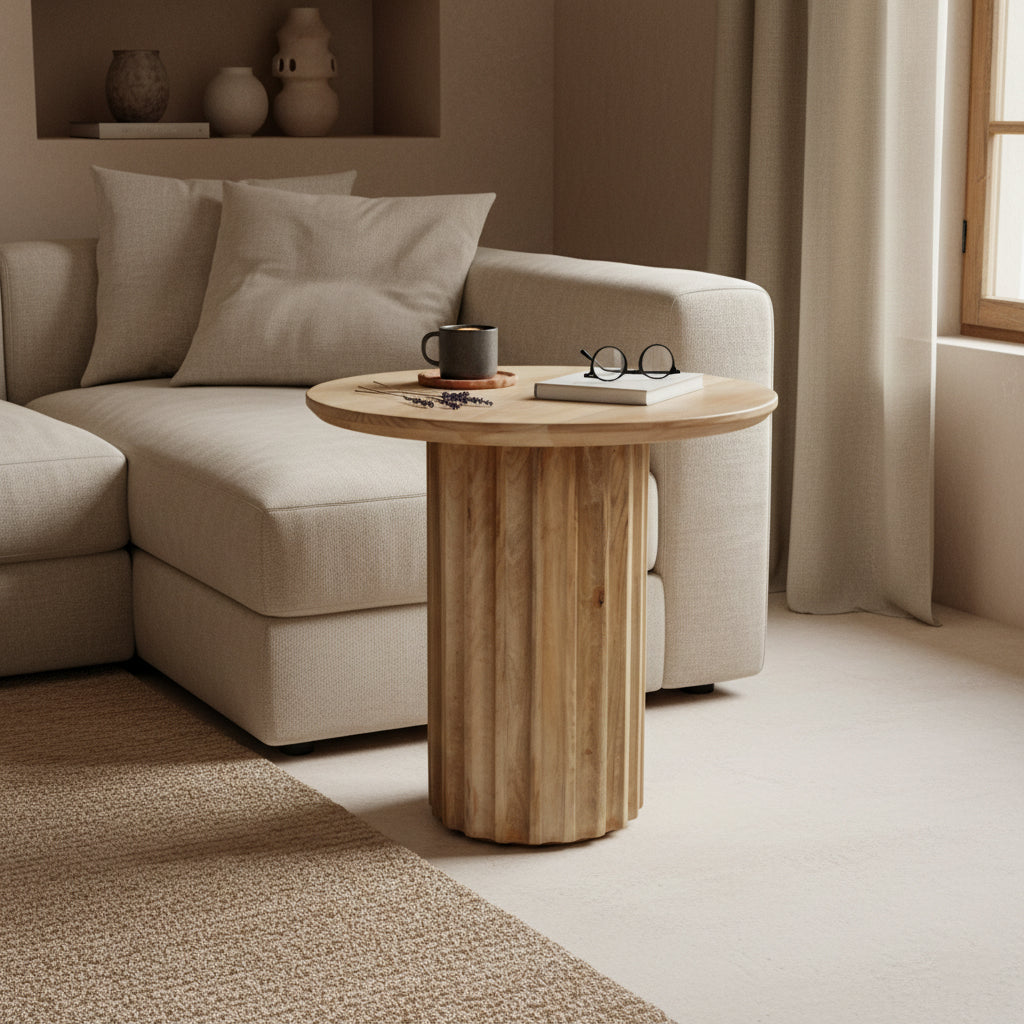 Bijzettafel Bullnose naturel - RAW