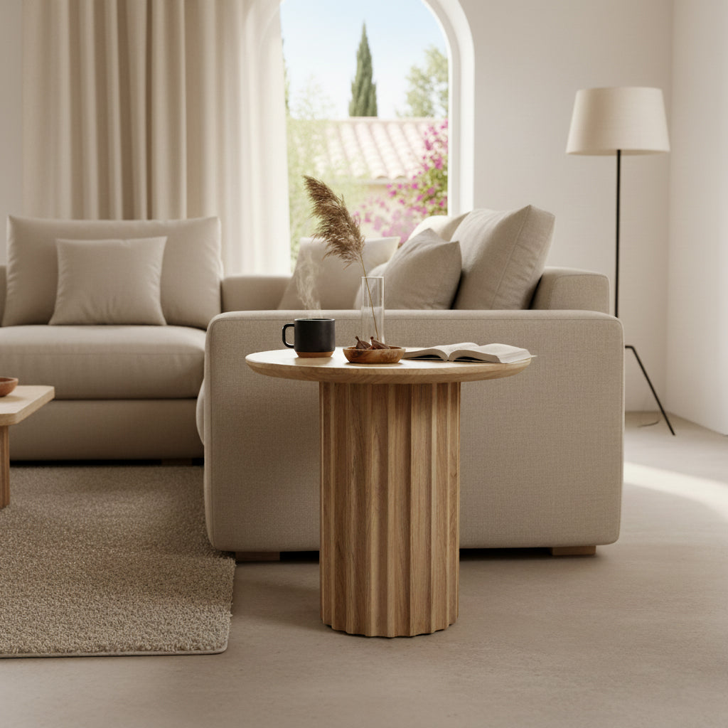 Bijzettafel Bullnose naturel - RAW