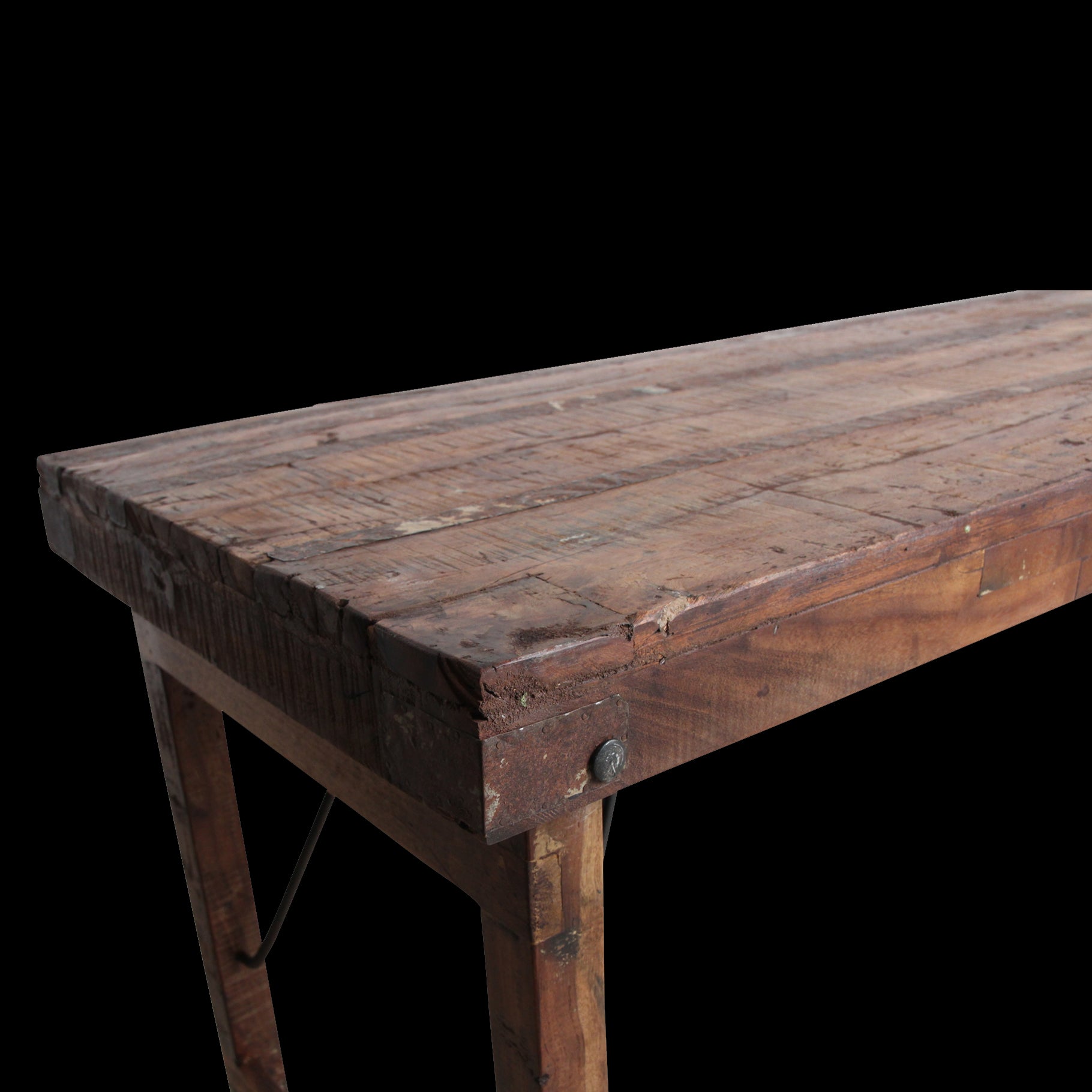 Eettafel L inklapbaar - Gerecycled hout - RAW