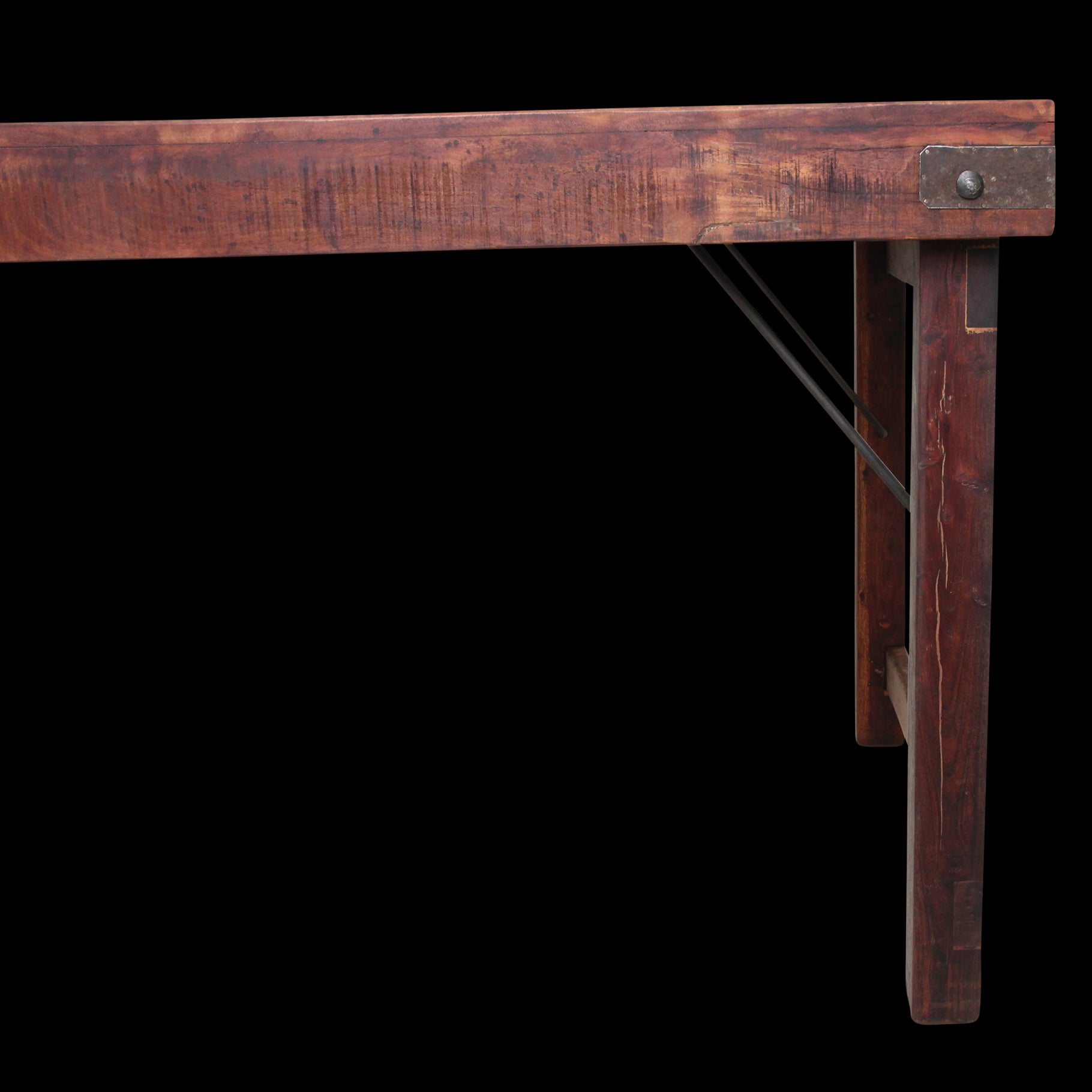 Eettafel XL inklapbaar - Gerecycled hout - RAW