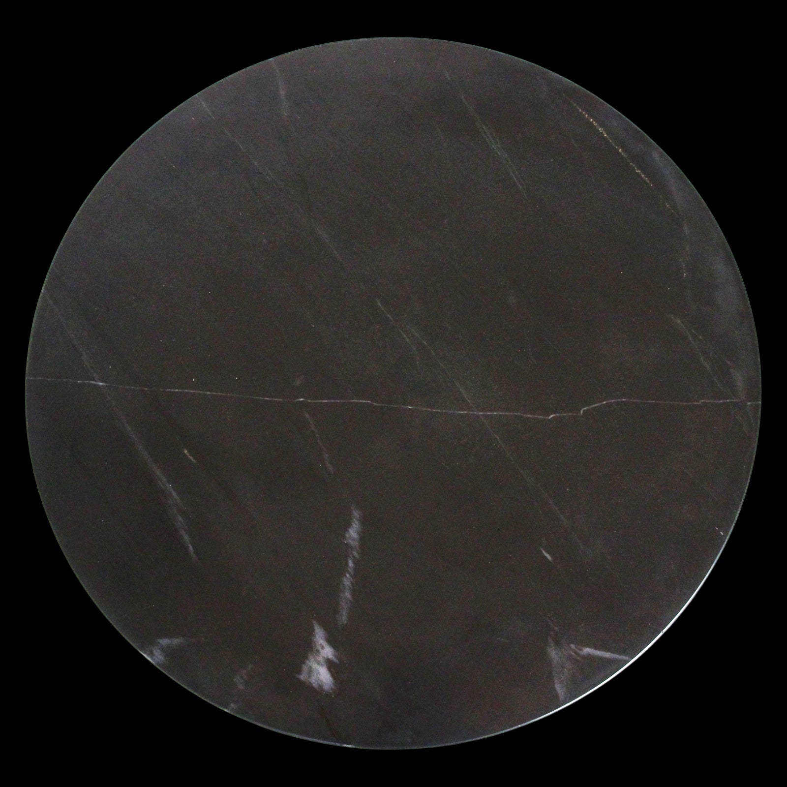 Bijzettafel rond marmer, zwart - RAW