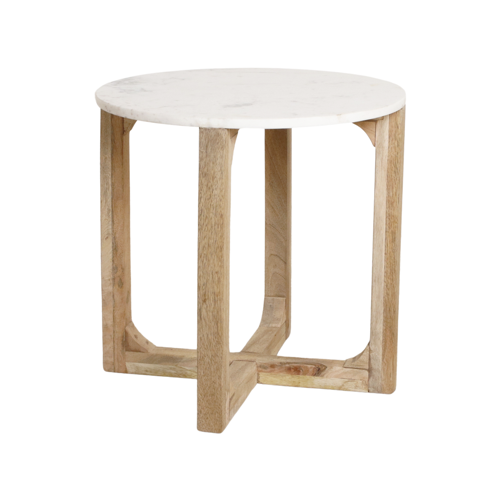 Bijzettafel marmer, wit - RAW